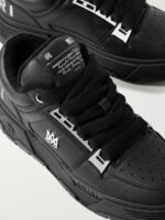 AMIRI - MA-1 Embellished Full-Grain Leather Sneakers - Black - Image 5