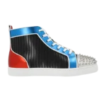 Christian Louboutin Lou Spikes Orlato Flat 'Pleated Metallic'