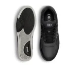 B27 Low-Top Sneaker - Black Smooth Calfskin, Black Suede and Black Dior Oblique Galaxy Leather - Image 2