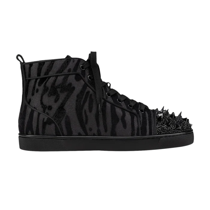 Christian Louboutin Louis Pik Pik Strass High 'Black Velvet Quagga'