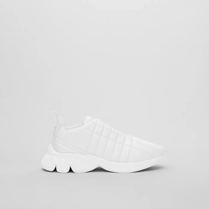 Quilted Leather Classic Sneakers White