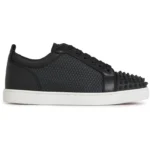 Christian Louboutin Louis Junior Spikes Black White