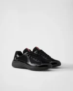Patent Leather and Technical Fabric Prada America's Cup Sneakers - Black - Image 2