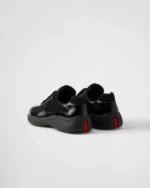 Patent Leather and Technical Fabric Prada America's Cup Sneakers - Black - Image 4