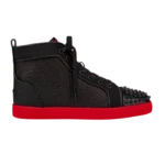 Christian Louboutin Lou Spikes Orlato Flat 'Black Red'