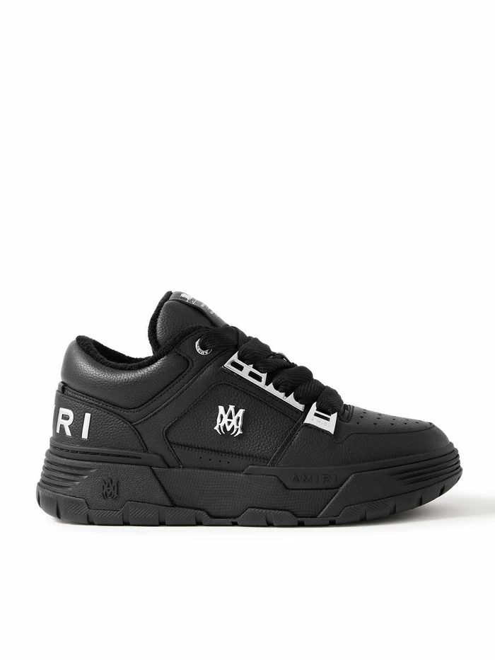 AMIRI - MA-1 Embellished Full-Grain Leather Sneakers - Black