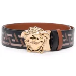 Medusa Head Greca-Print Belt