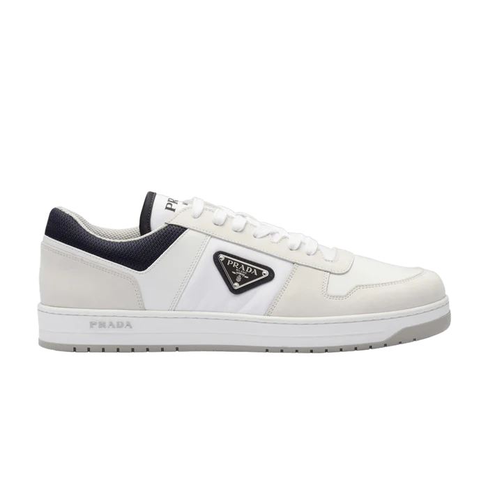 Prada Downtown Leather Re Nylon Sneaker White Blue
