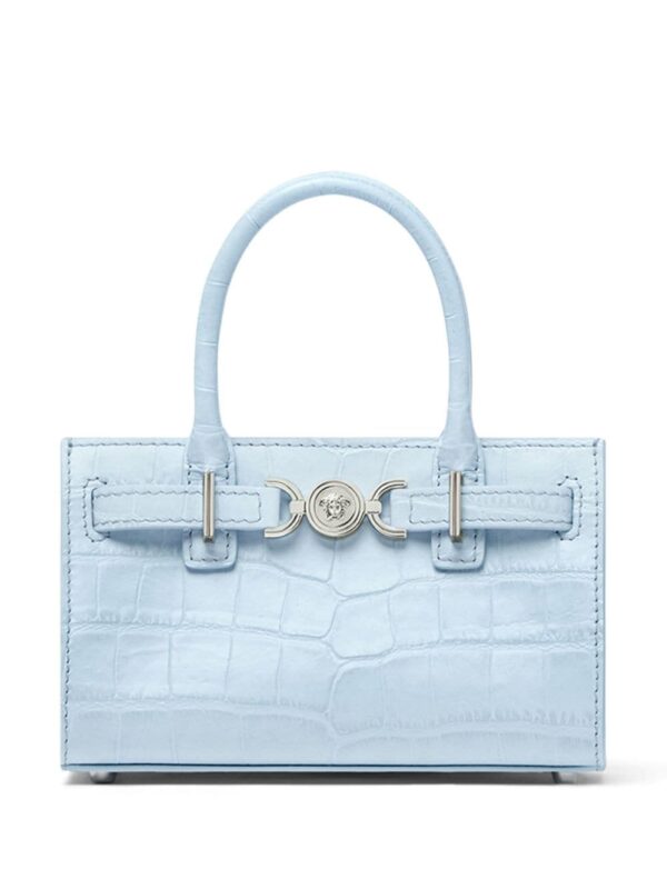 Versace Mini crocodile-embossed Leather Tote Bag