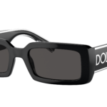 DOLCE&GABBANA DG6187 Black - Women Luxury Sunglasses, Dark Grey Lens