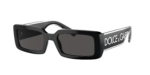 DOLCE&GABBANA DG6187 Black - Women Luxury Sunglasses, Dark Grey Lens