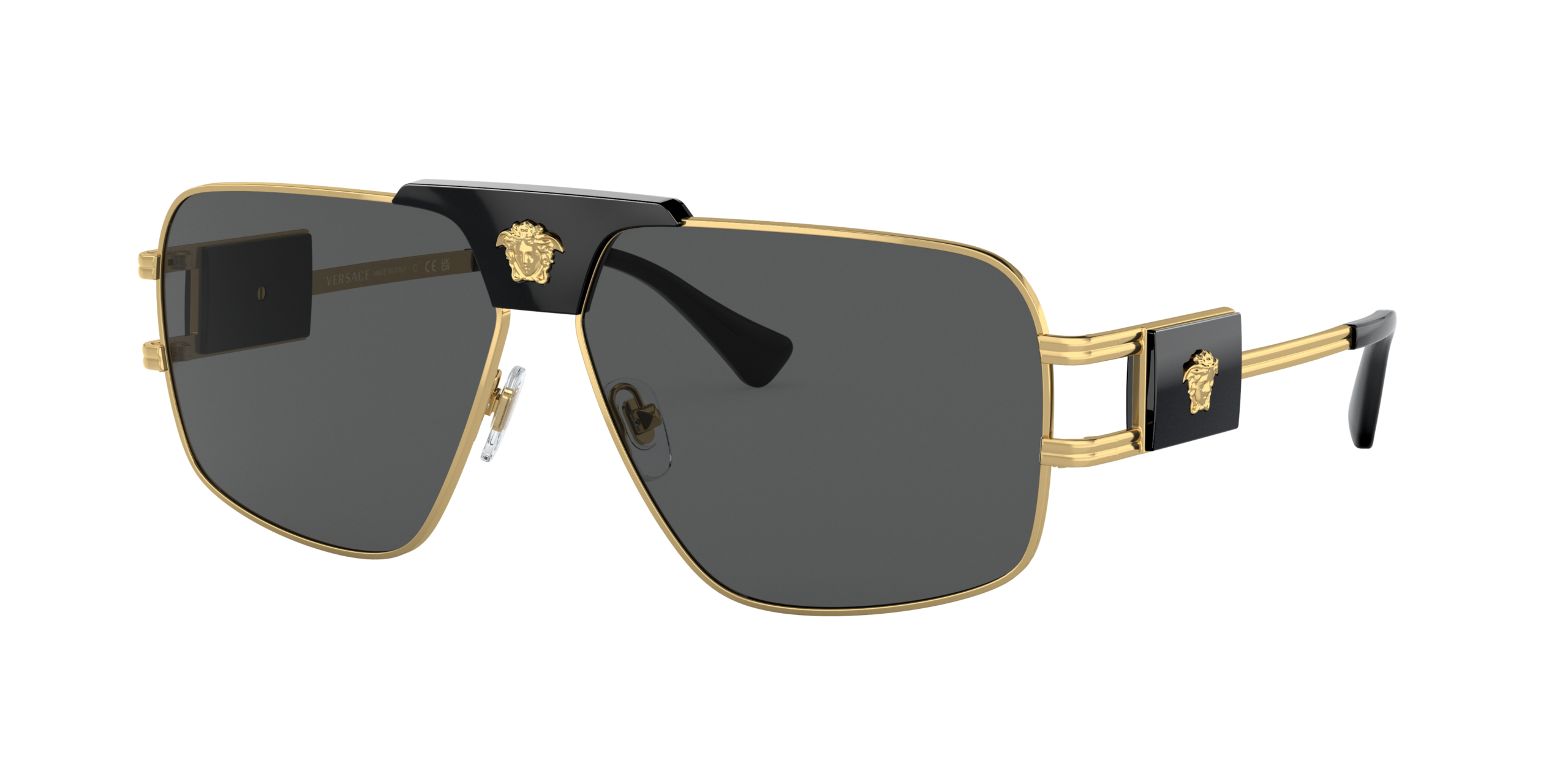 7db7399724afdc93fbdb00bbf8da0bb4.png VERSACE VE2251 Gold - Men Luxury Sunglasses, Dark Grey Lens