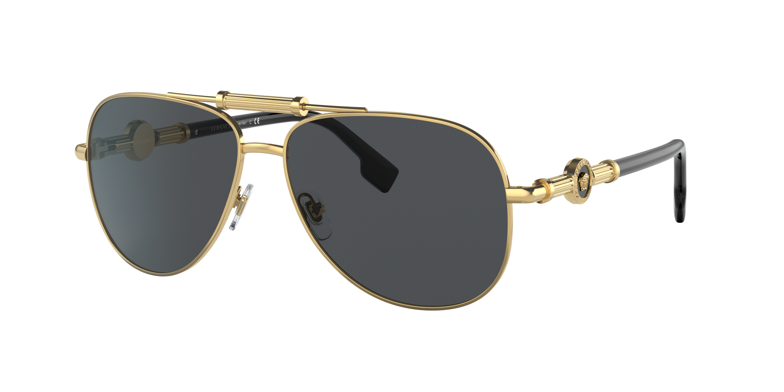 8ea9d13956e226a89663f21940aa0129.png VERSACE VE2236 Gold - Unisex Luxury Sunglasses, Dark Grey Lens