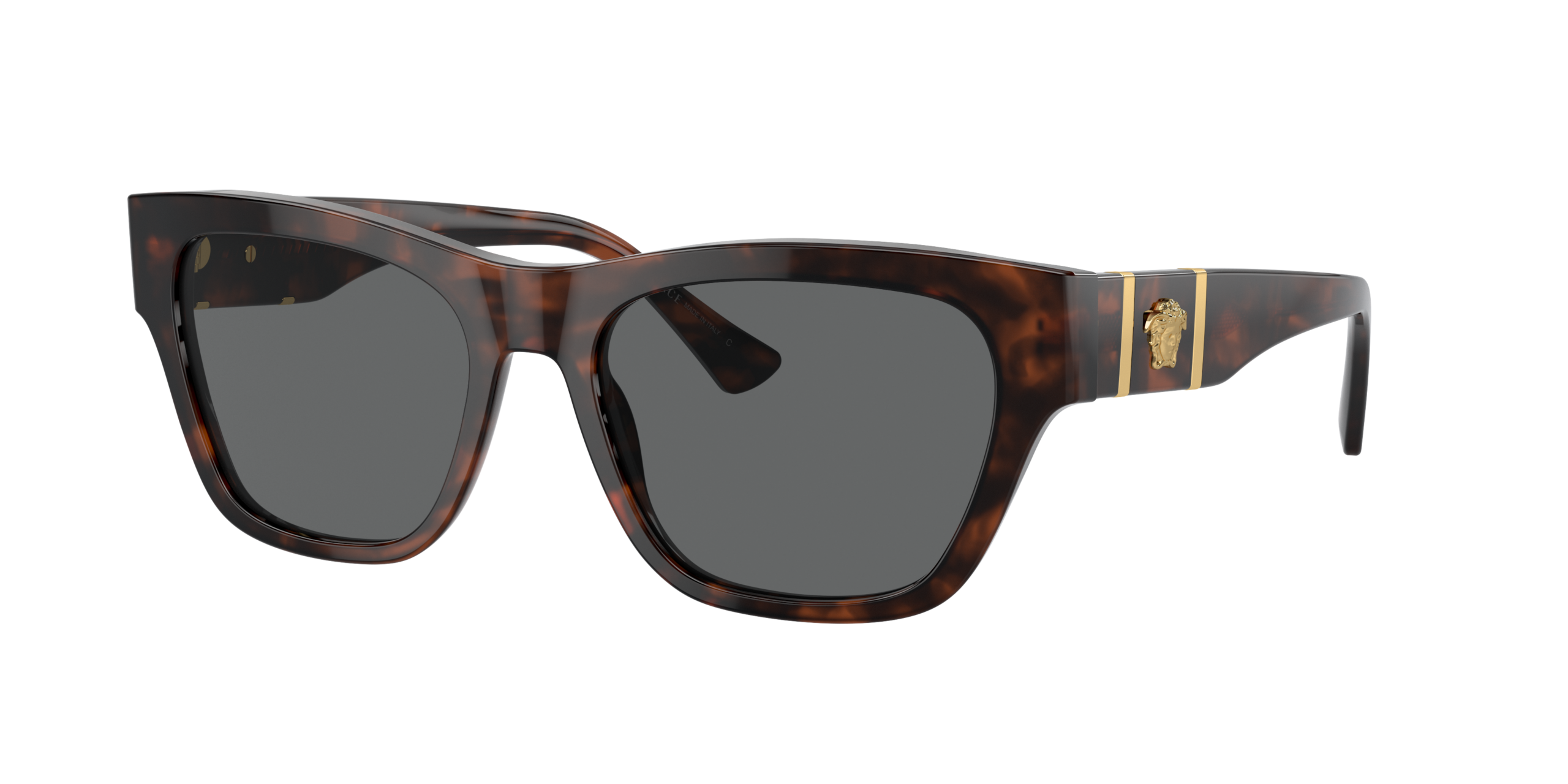 9819b66a56787c6a820b0a362e9884b0.png VERSACE VE4457F Havana - Men Luxury Sunglasses, Dark Grey Lens