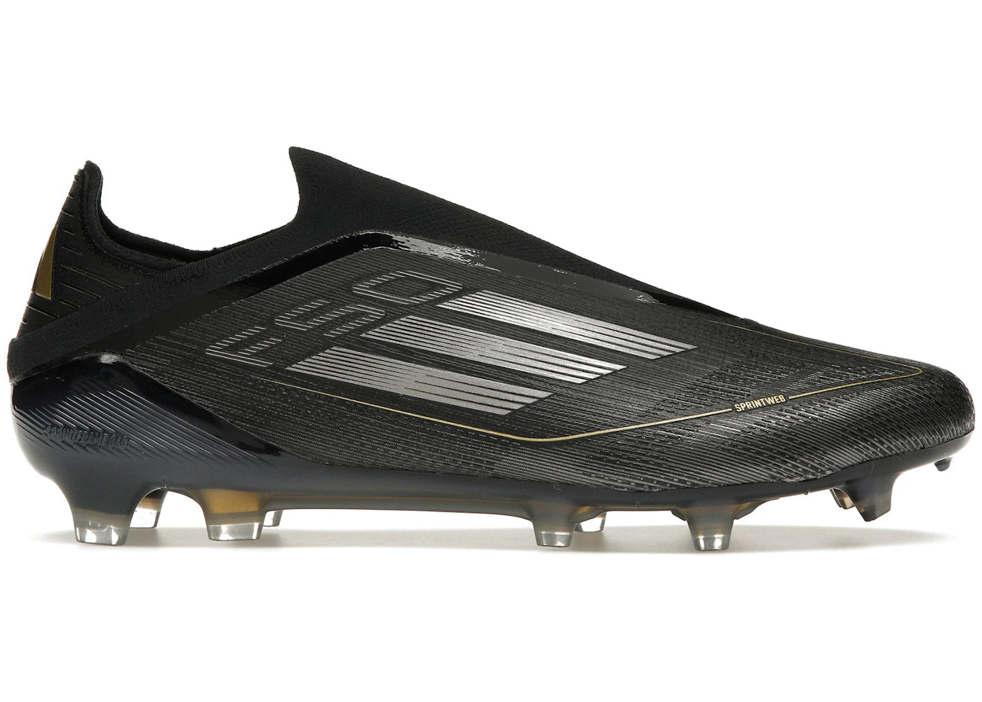ef8ab425b4c003ba03e0ff58441ffb94.jpg adidas F50 Elite Laceless FG Core Black Iron Metallic Gold Metallic